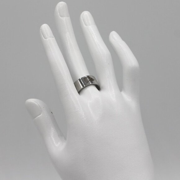 GoT Game of Thrones silver ring band 8mm wide - Picture 5 of 5